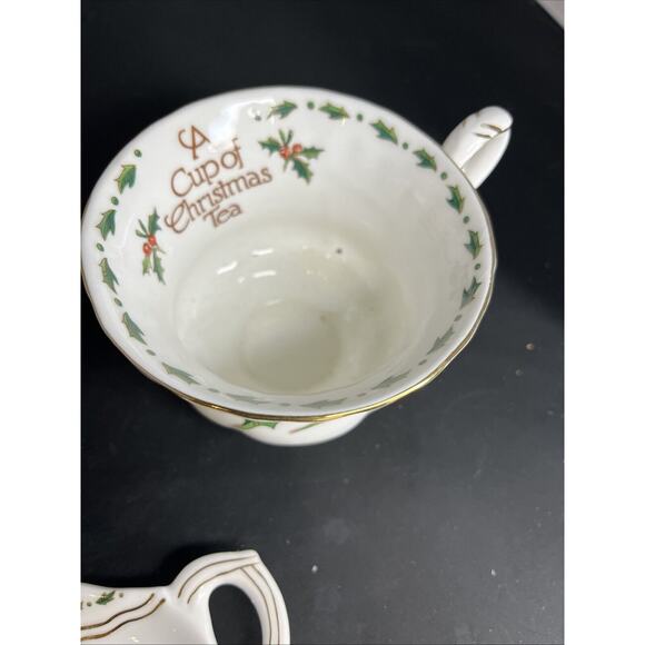 Vintage 1992 Waldman House Teacup,Saucer & Tea Bag CUP OF CHRISTMAS TEA Tom Hegg - Picture 7 of 11